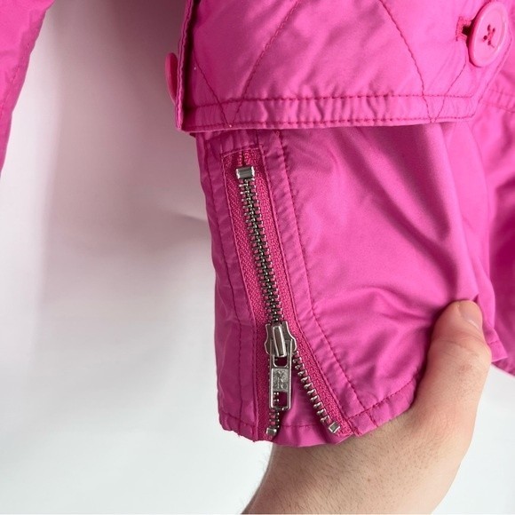 Ralph Lauren Coat Girls Large Pink Polyester Tech Polo Jeans Raincoat Jacket - Picture 8 of 11